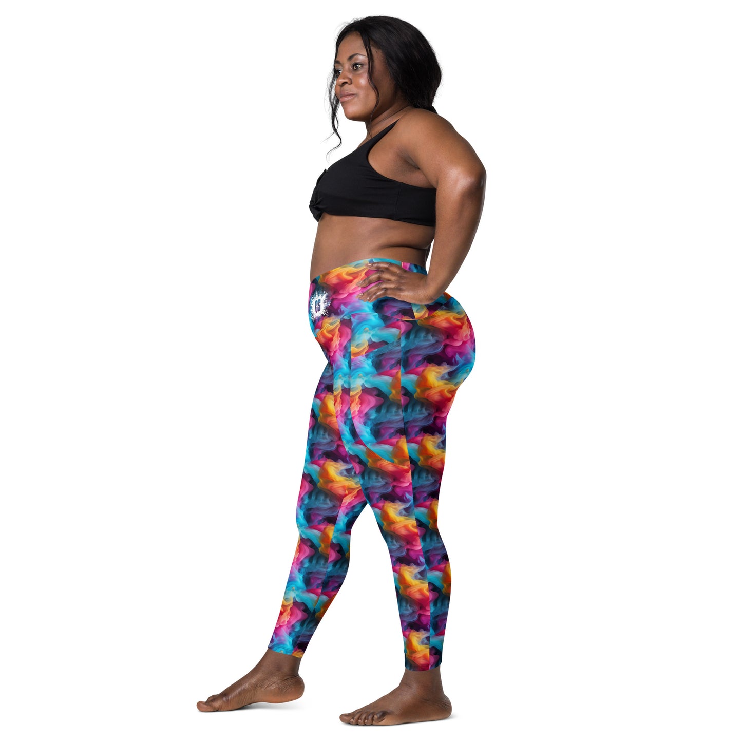 Smoky Haze Crossover leggings with pockets