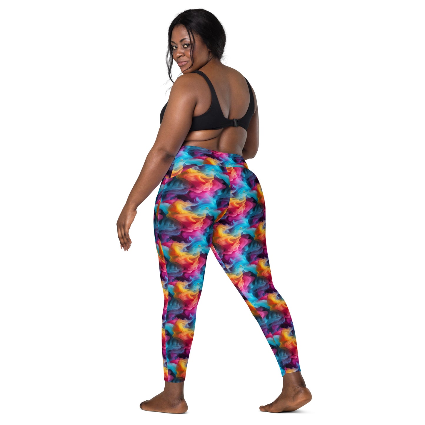 Smoky Haze Crossover leggings with pockets