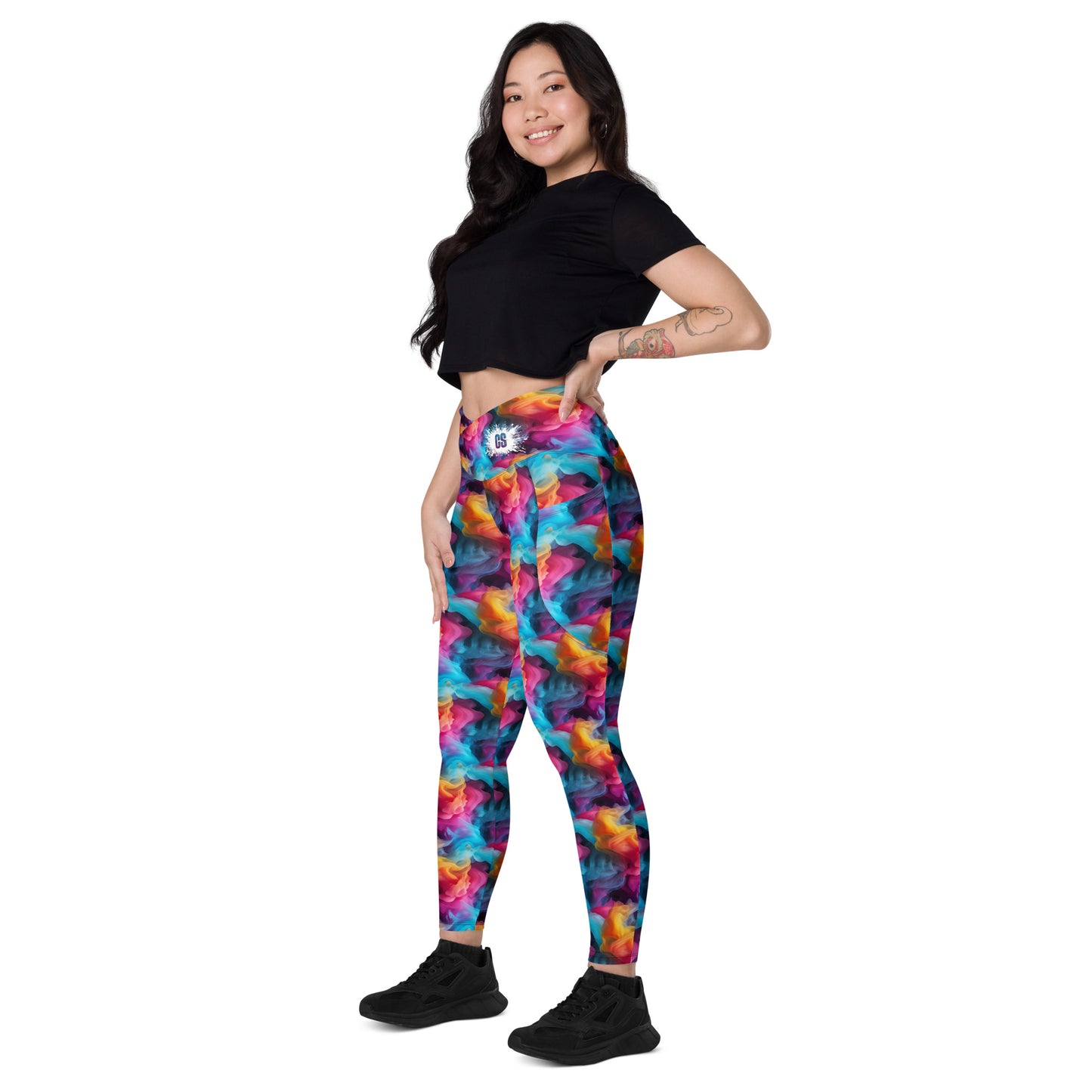 Smoky Haze Crossover leggings with pockets