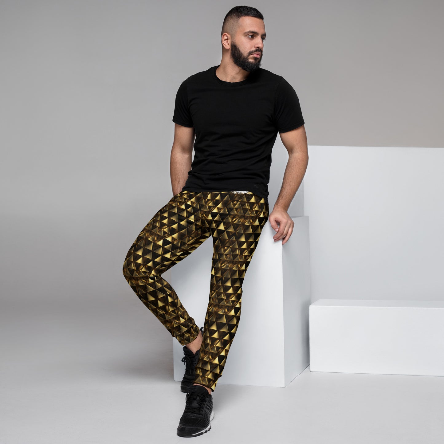 Gold & Black Pyramids Men's Joggers