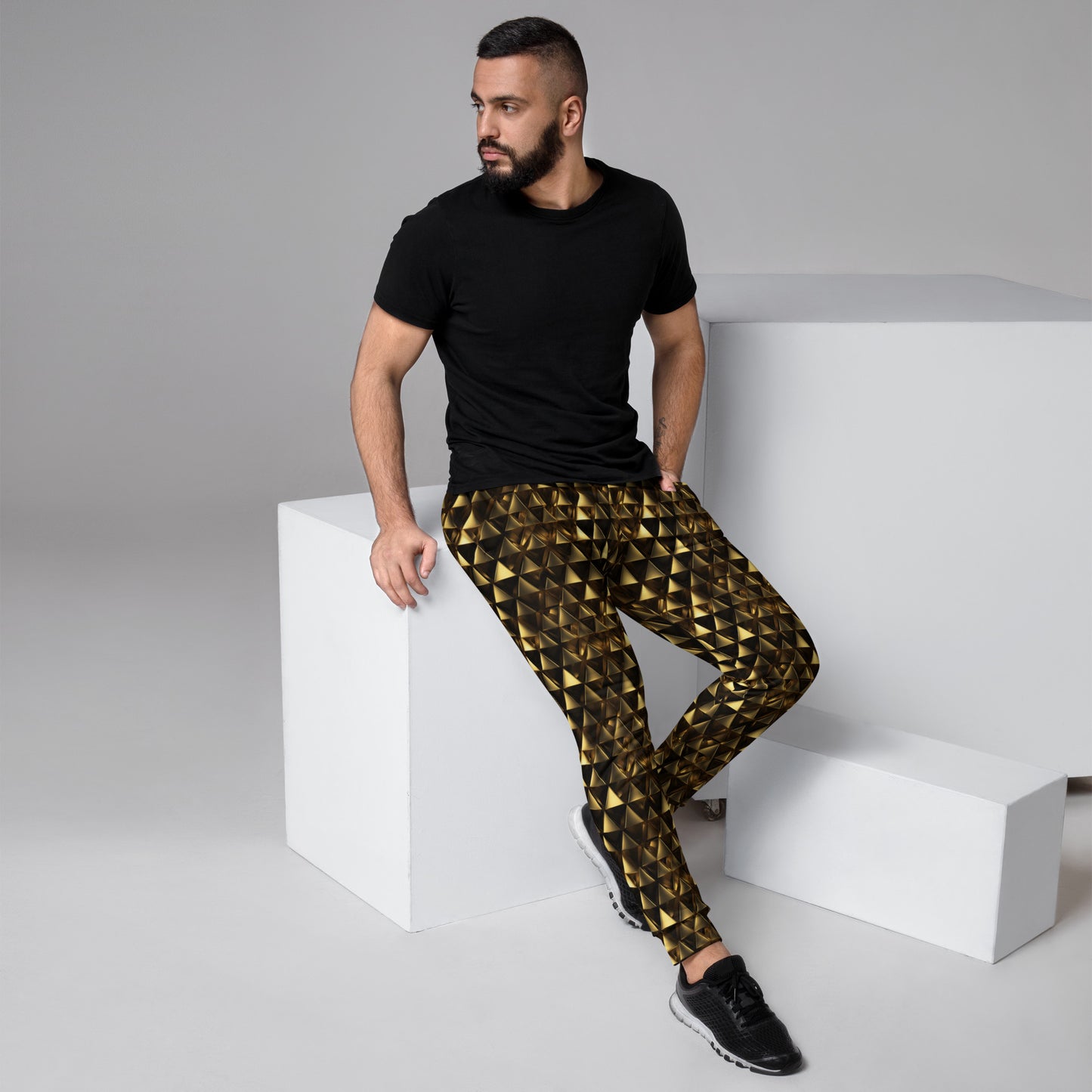 Gold & Black Pyramids Men's Joggers