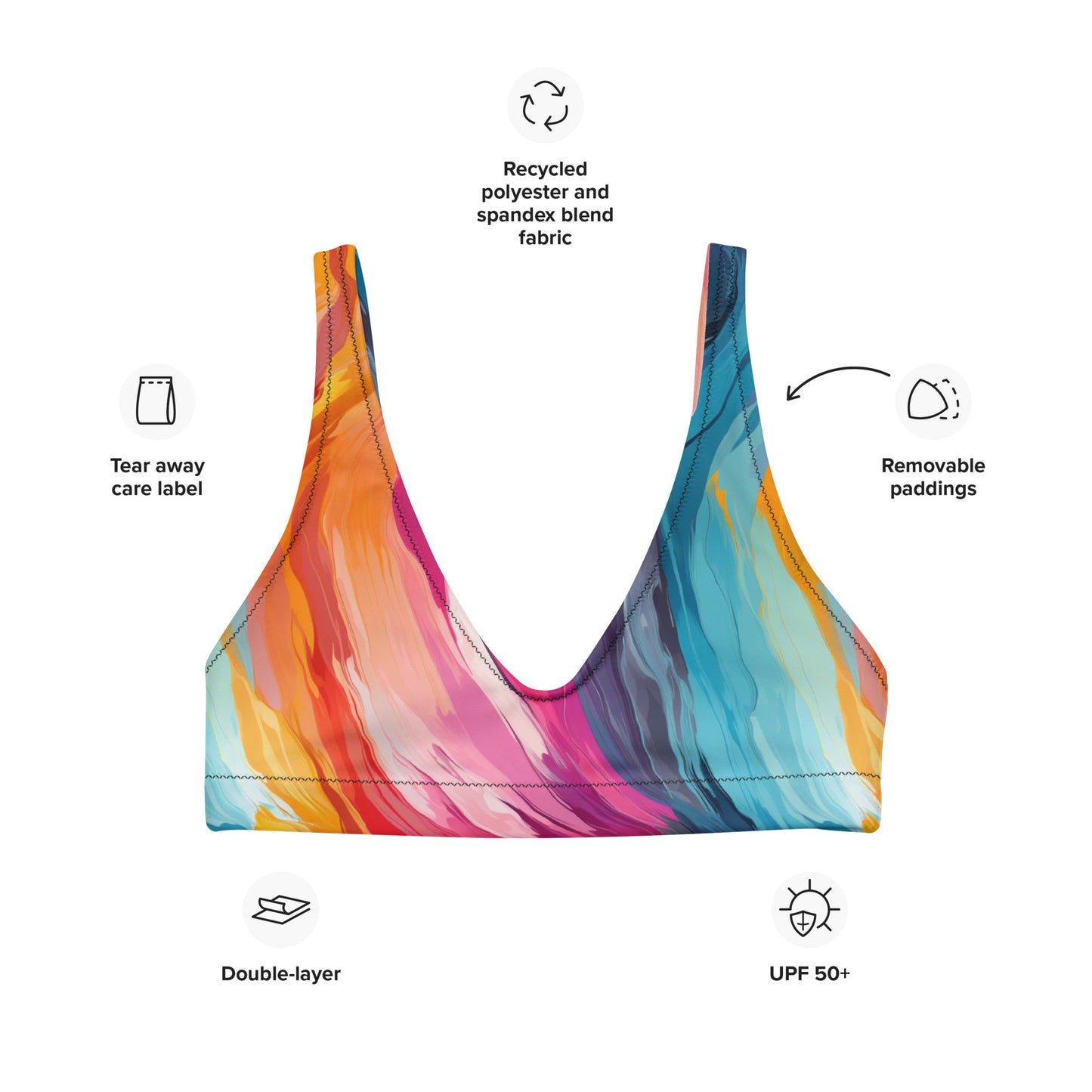 Expressive Stroke Padded Bra