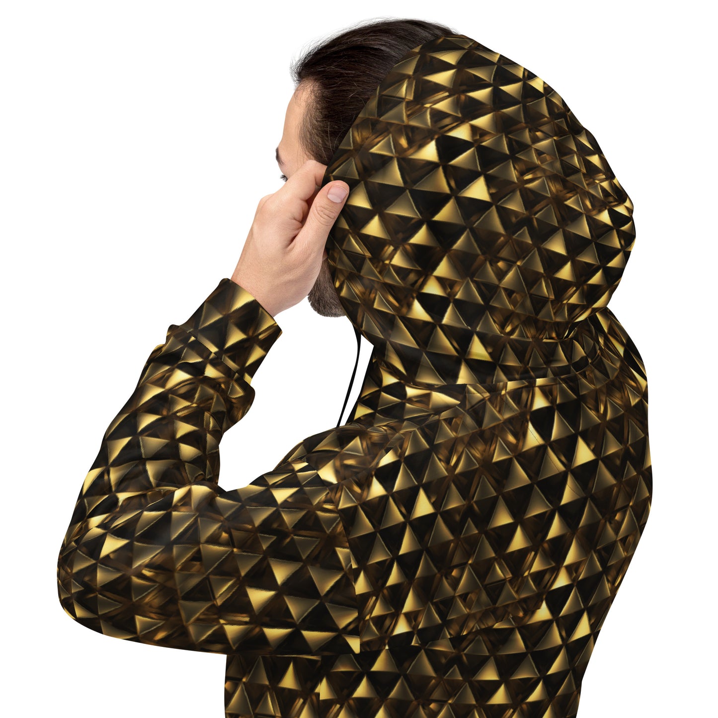 Gold & Black Pyramids Unisex Hoodie