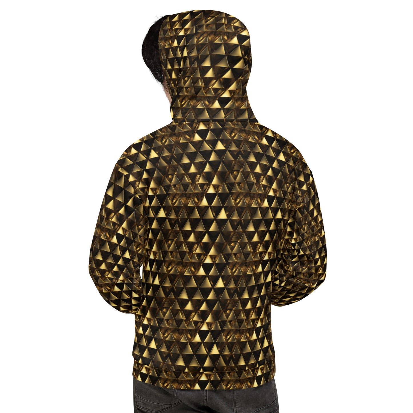 Gold & Black Pyramids Unisex Hoodie