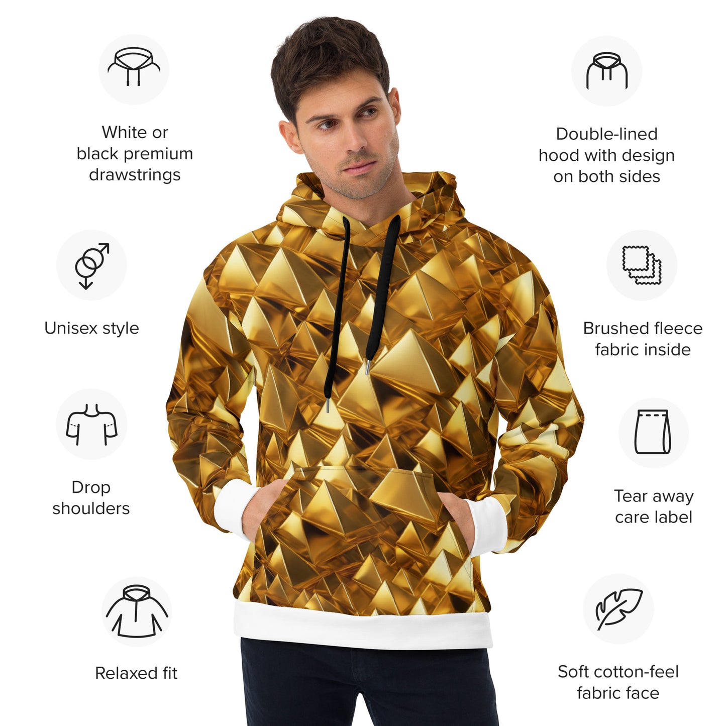 GoldPyramids Mens Hoodie