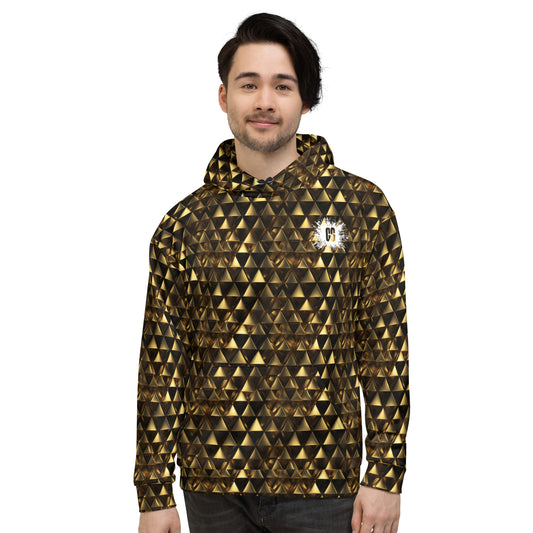 Gold & Black Pyramids Unisex Hoodie