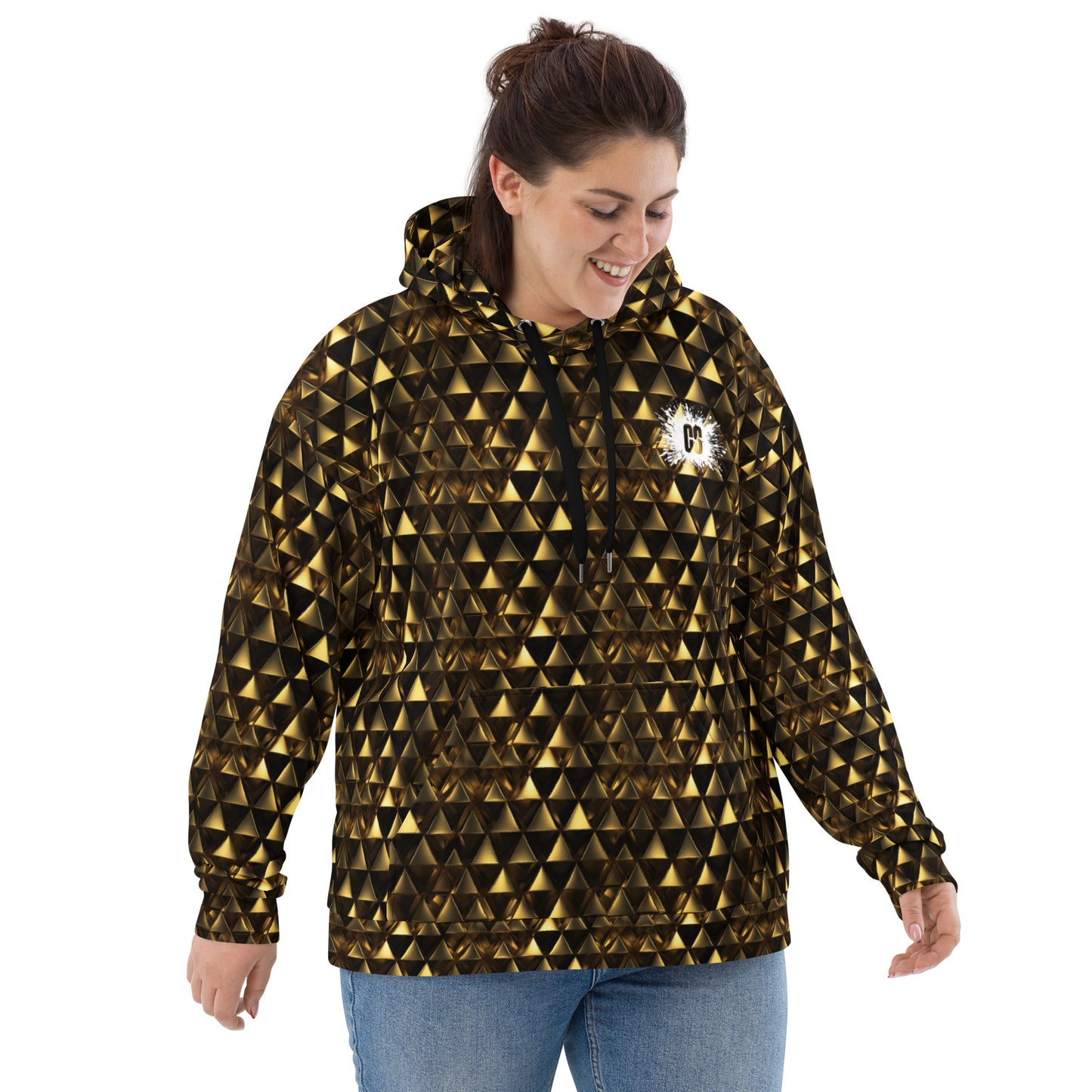 Gold & Black Pyramids Unisex Hoodie