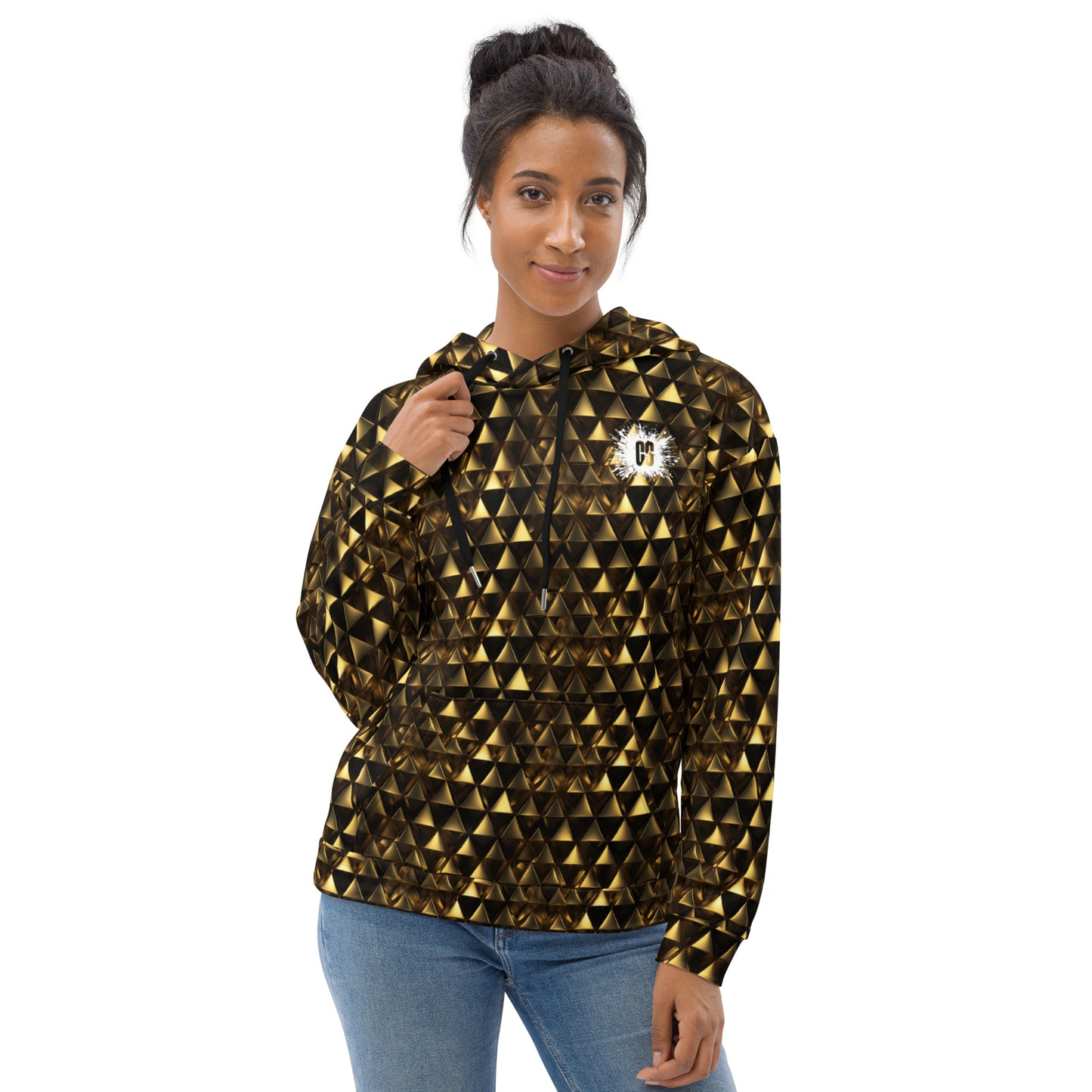 Gold & Black Pyramids Unisex Hoodie