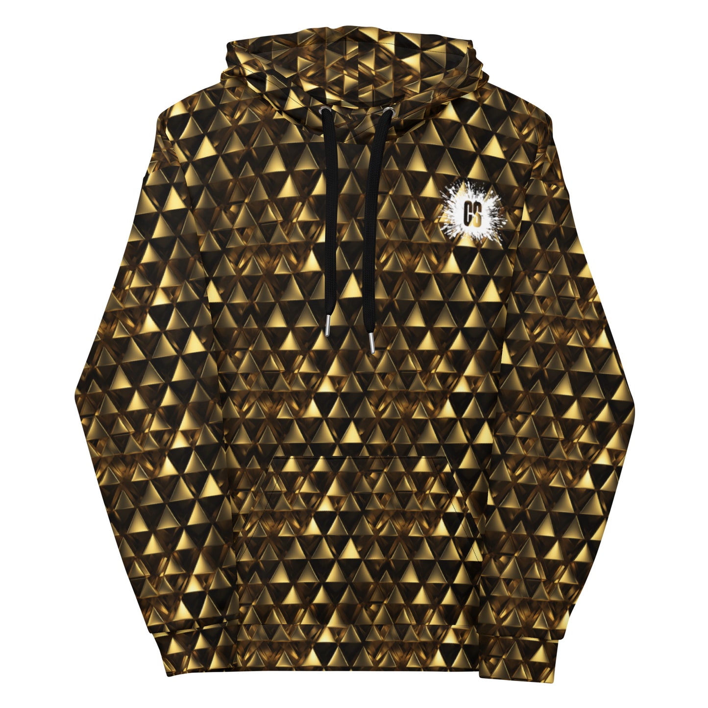 Gold & Black Pyramids Unisex Hoodie