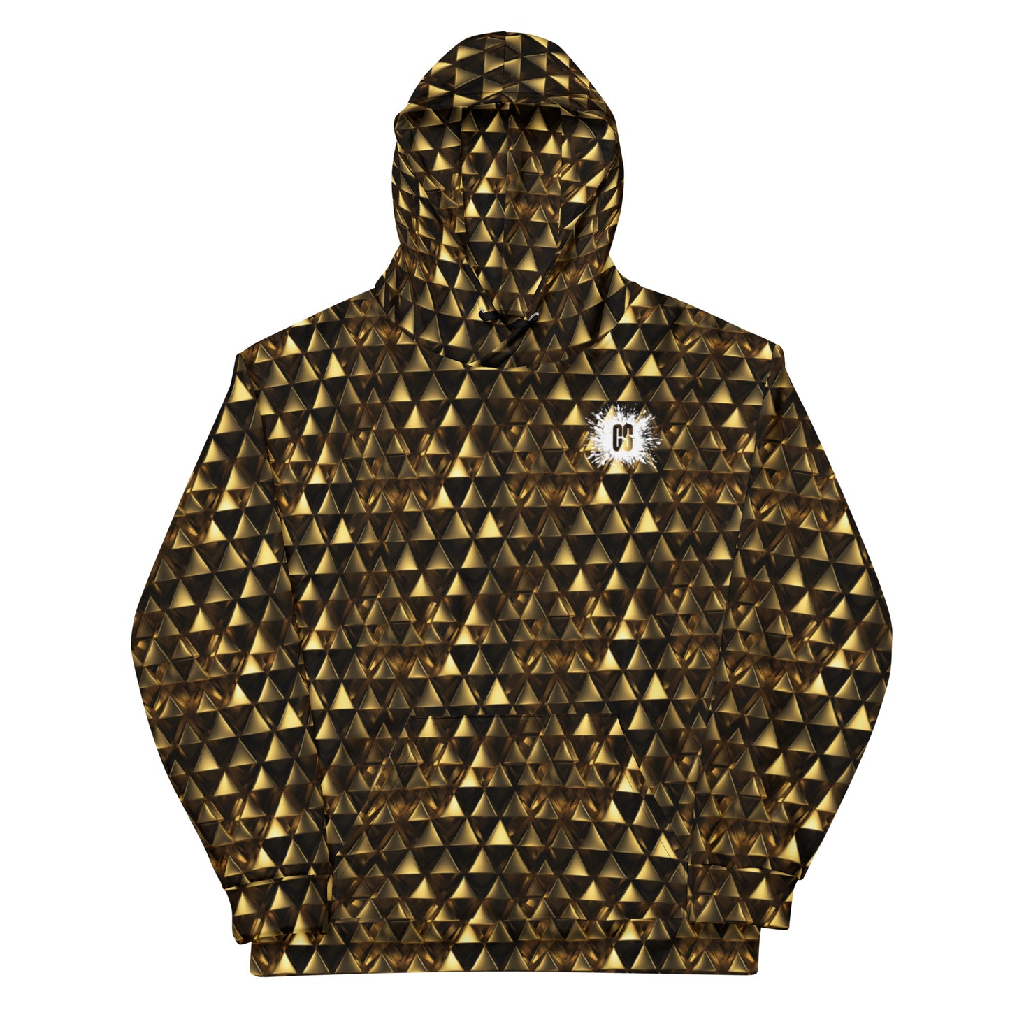 Gold & Black Pyramids Unisex Hoodie