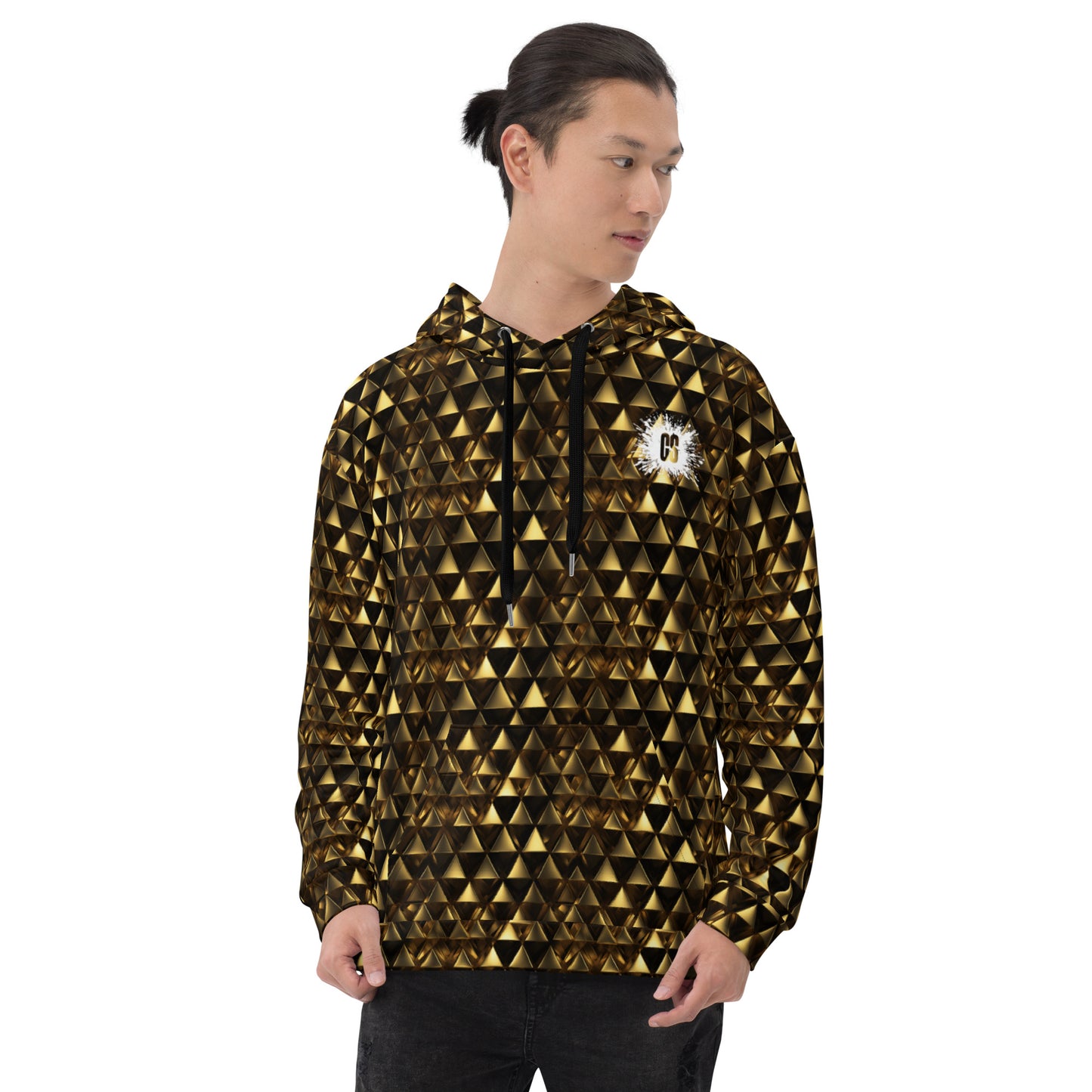 Gold & Black Pyramids Unisex Hoodie