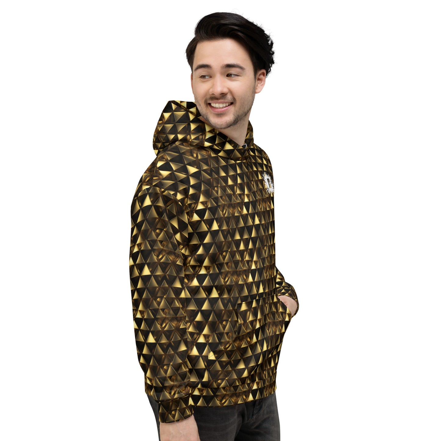 Gold & Black Pyramids Unisex Hoodie