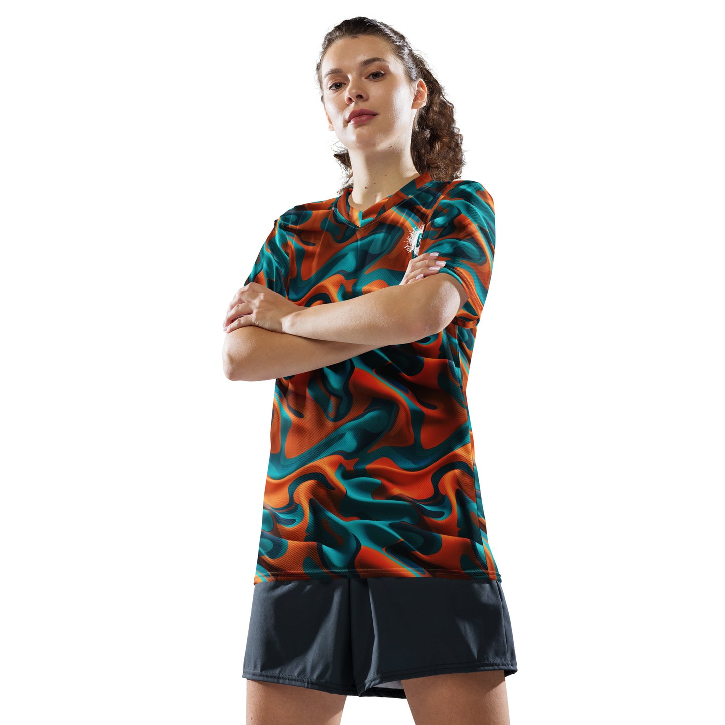 Orange Camouflage Sports  jersey