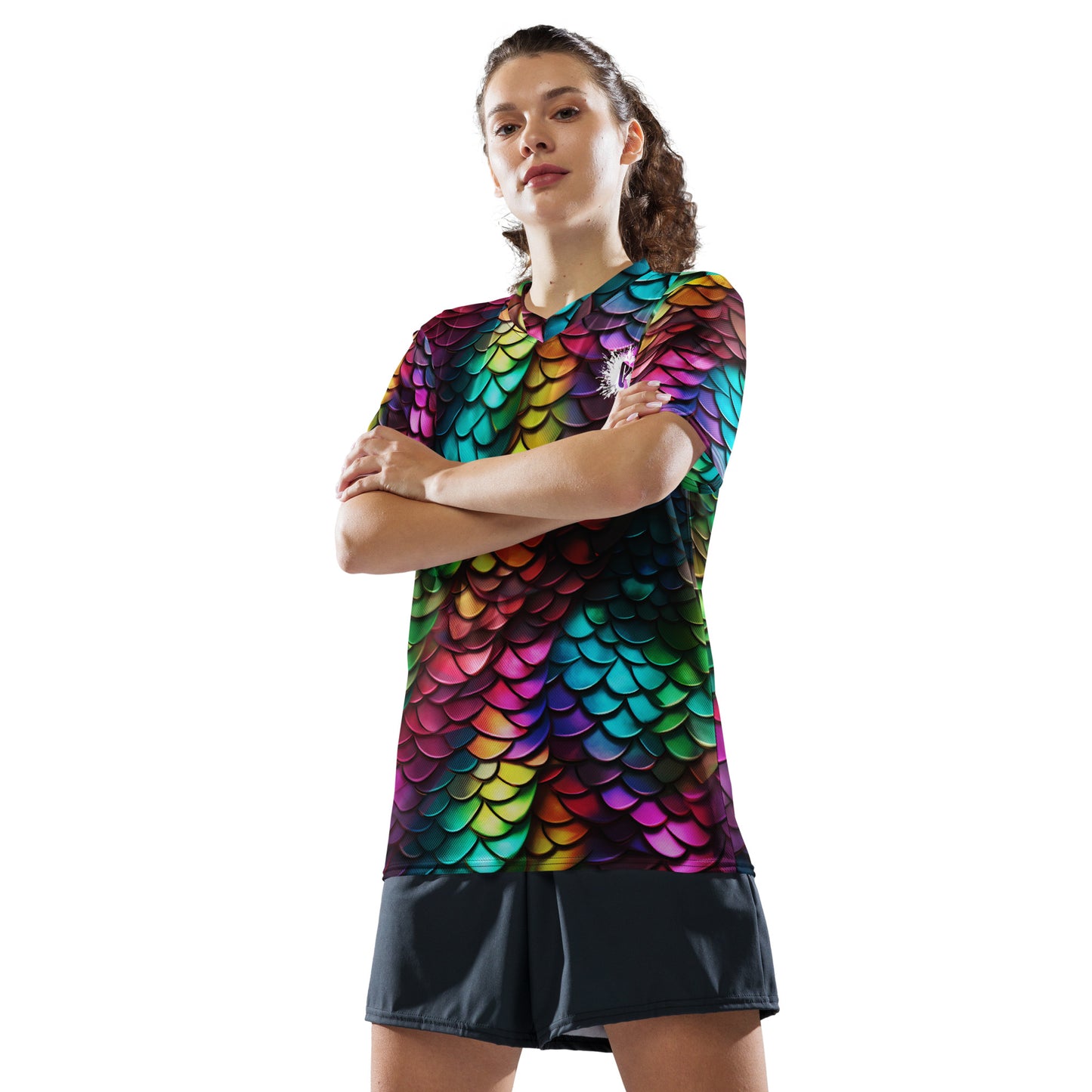 Metallic Reptile unisex sports jersey