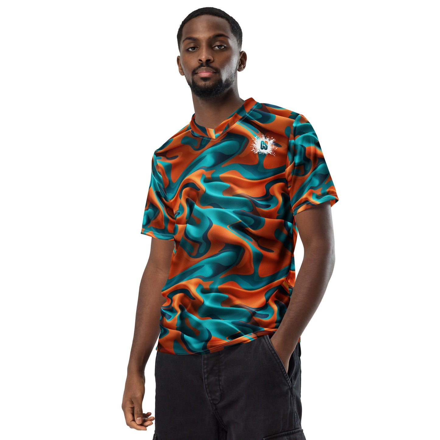 Orange Camouflage Sports  jersey