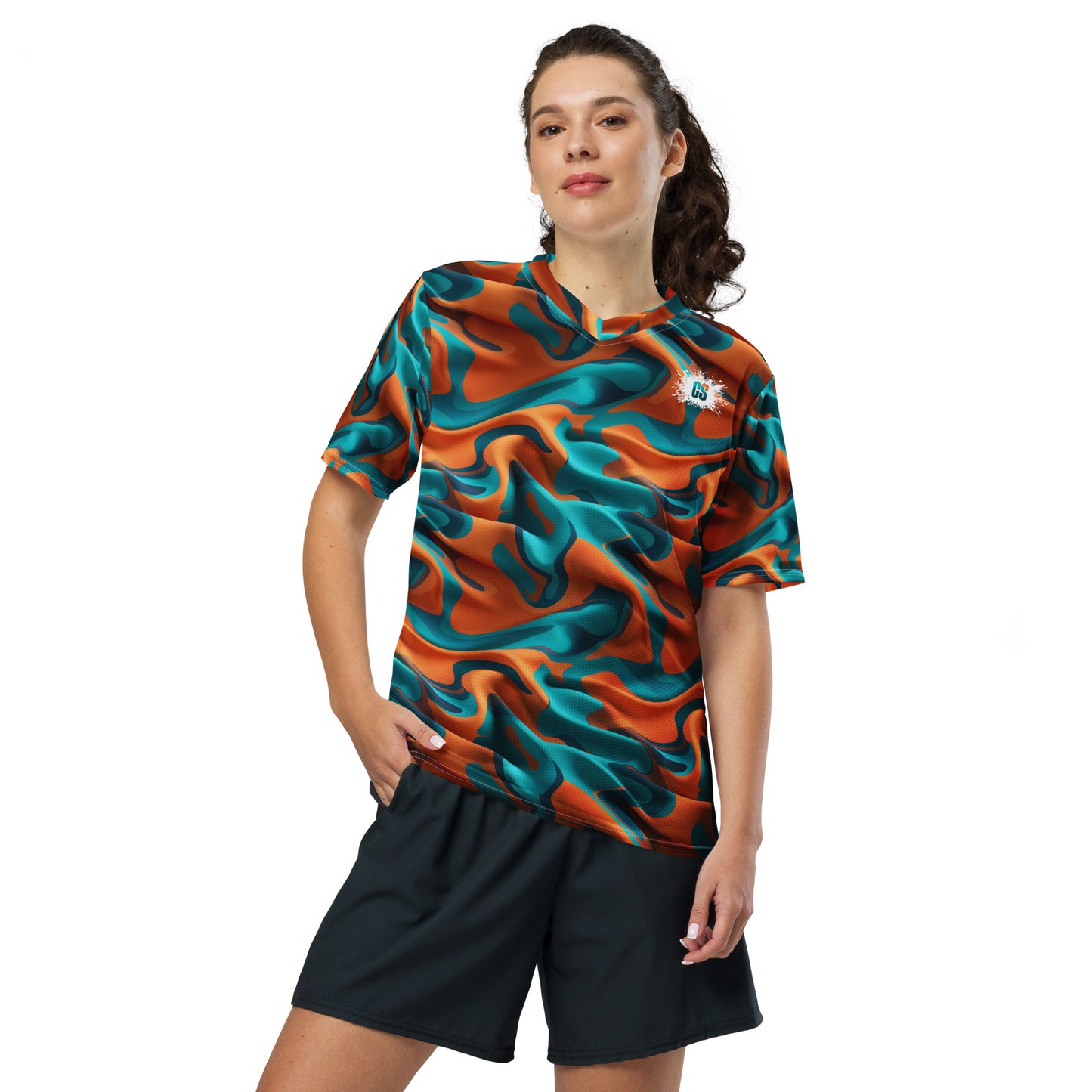 Orange Camouflage Sports  jersey