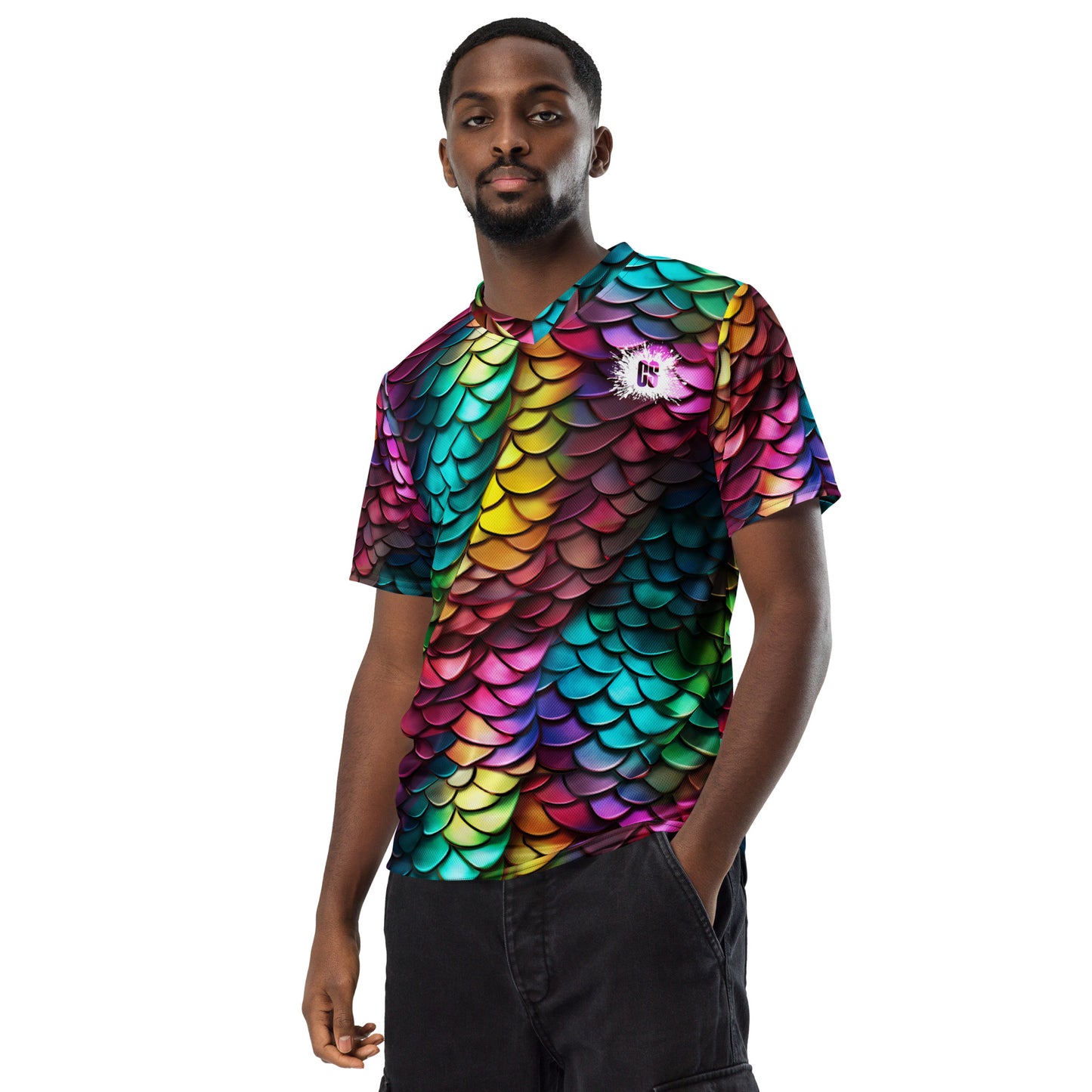 Metallic Reptile unisex sports jersey