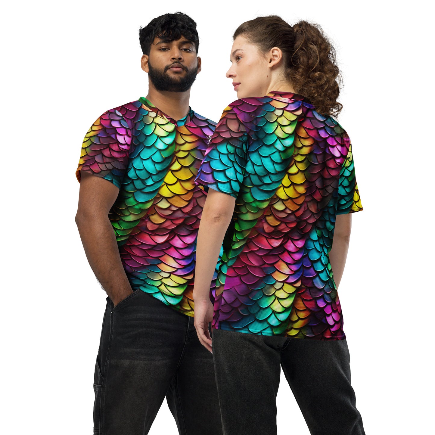 Metallic Reptile unisex sports jersey