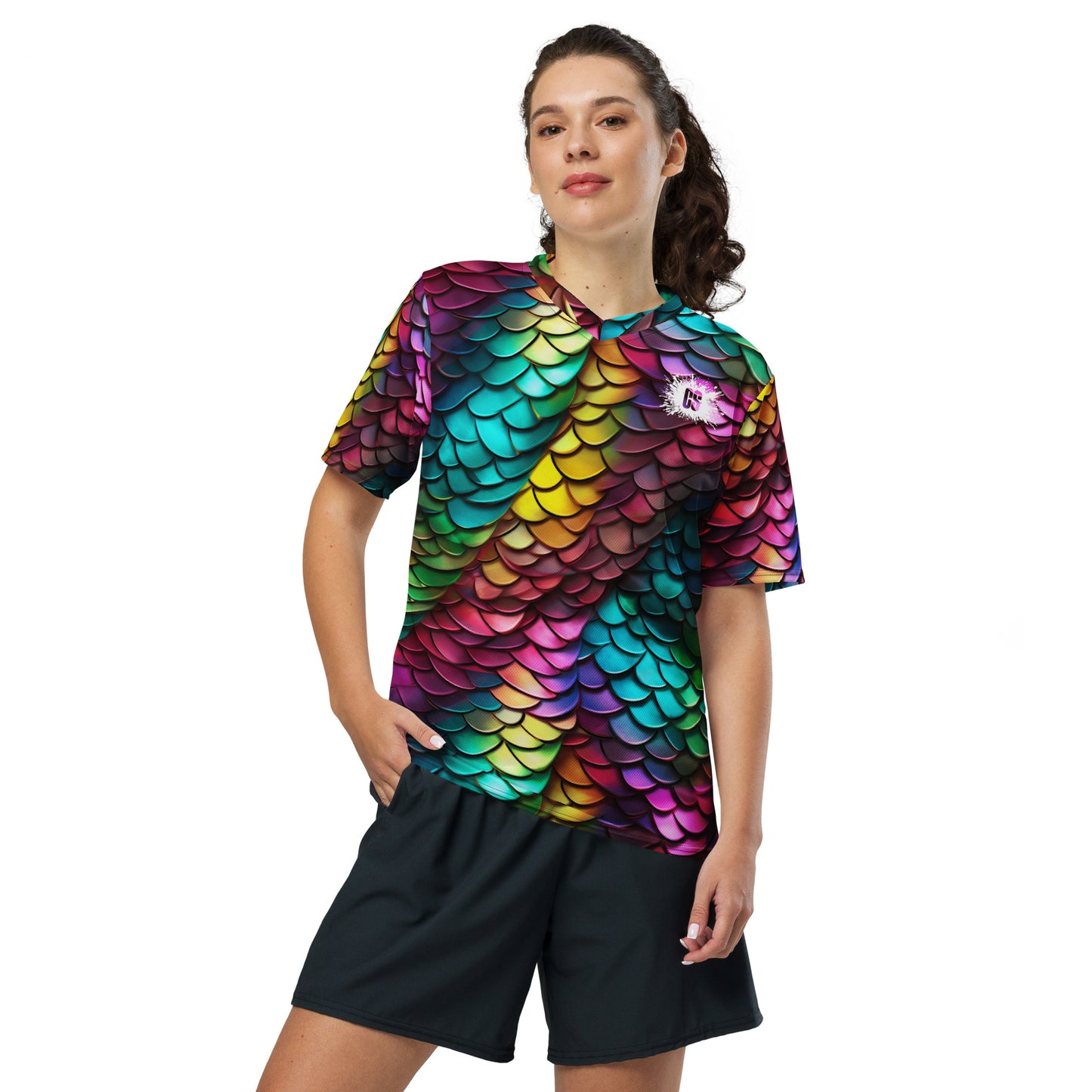 Metallic Reptile unisex sports jersey