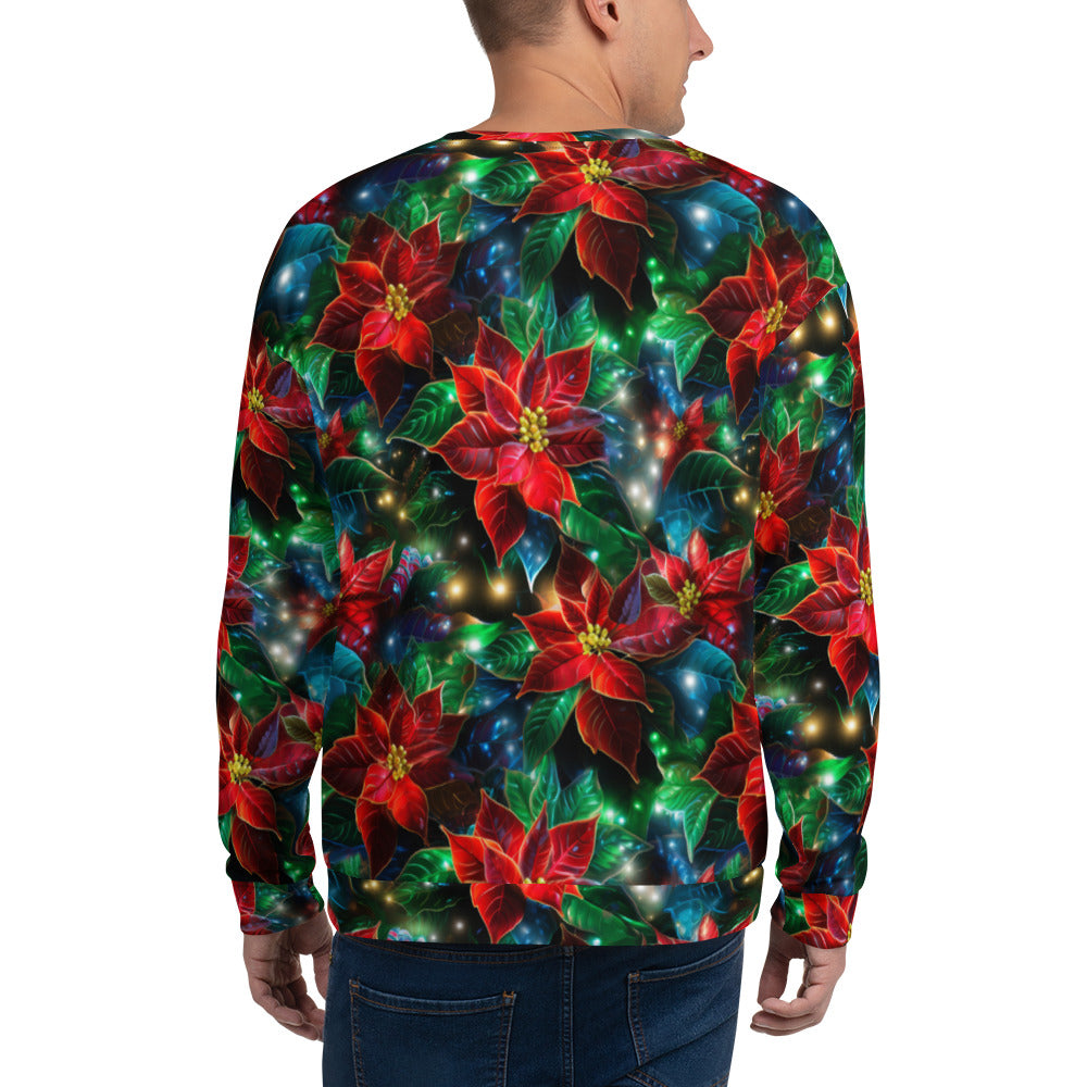 Christmas Lights & Mistletoe Unisex Sweatshirt