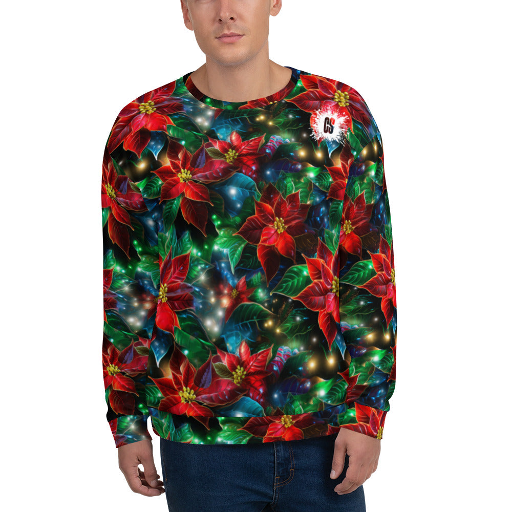 Christmas Lights & Mistletoe Unisex Sweatshirt