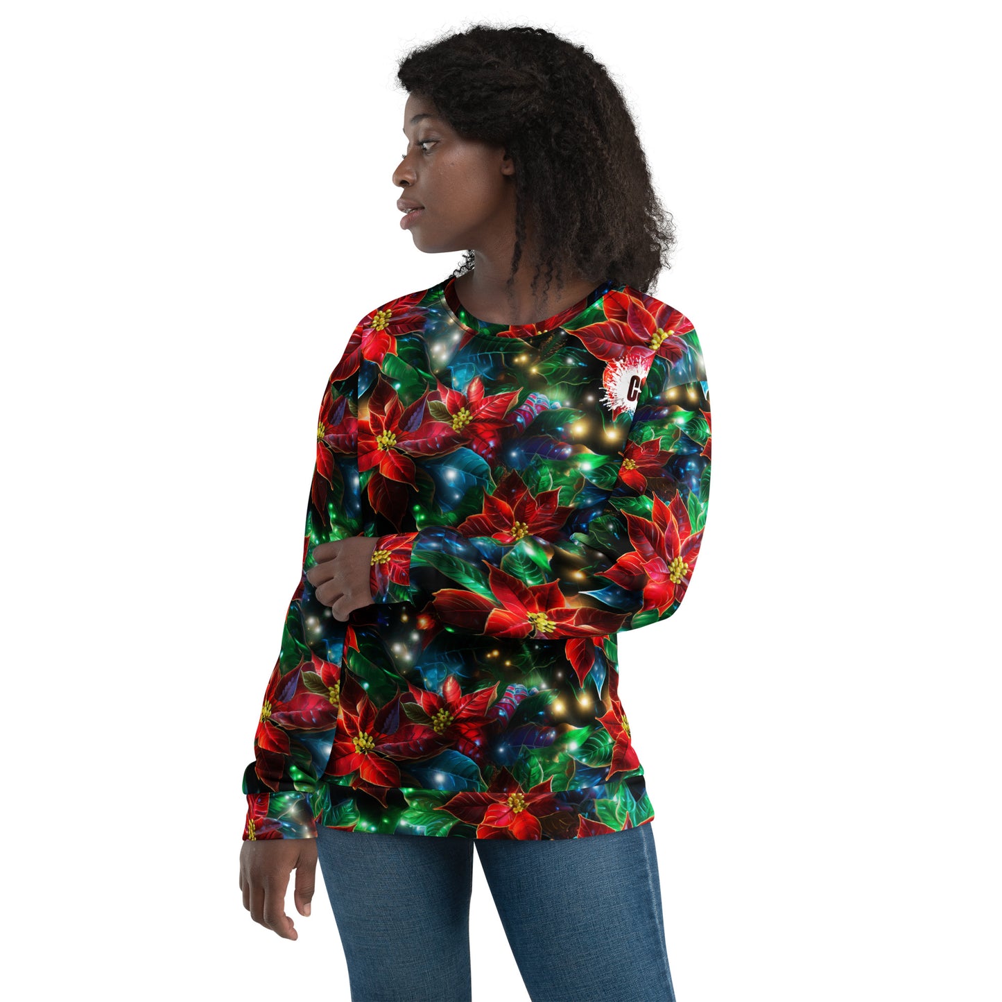 Christmas Lights & Mistletoe Unisex Sweatshirt