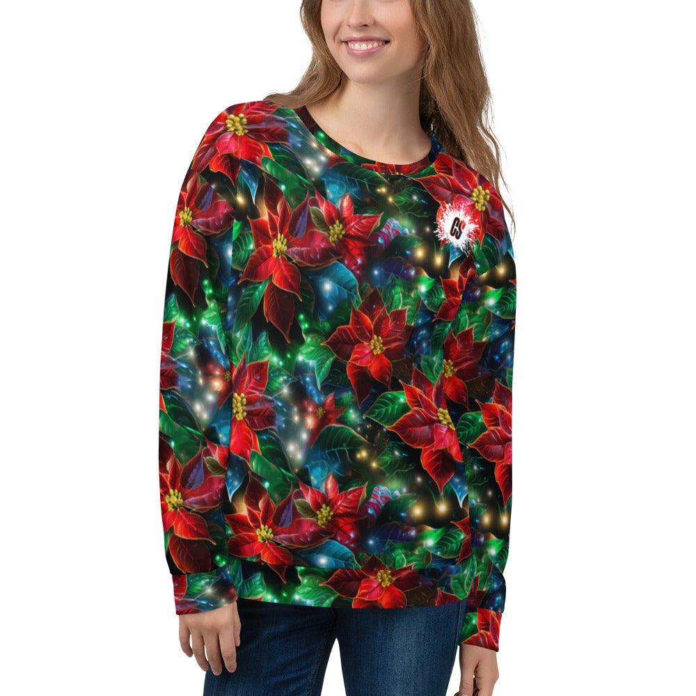 Christmas Lights & Mistletoe Unisex Sweatshirt