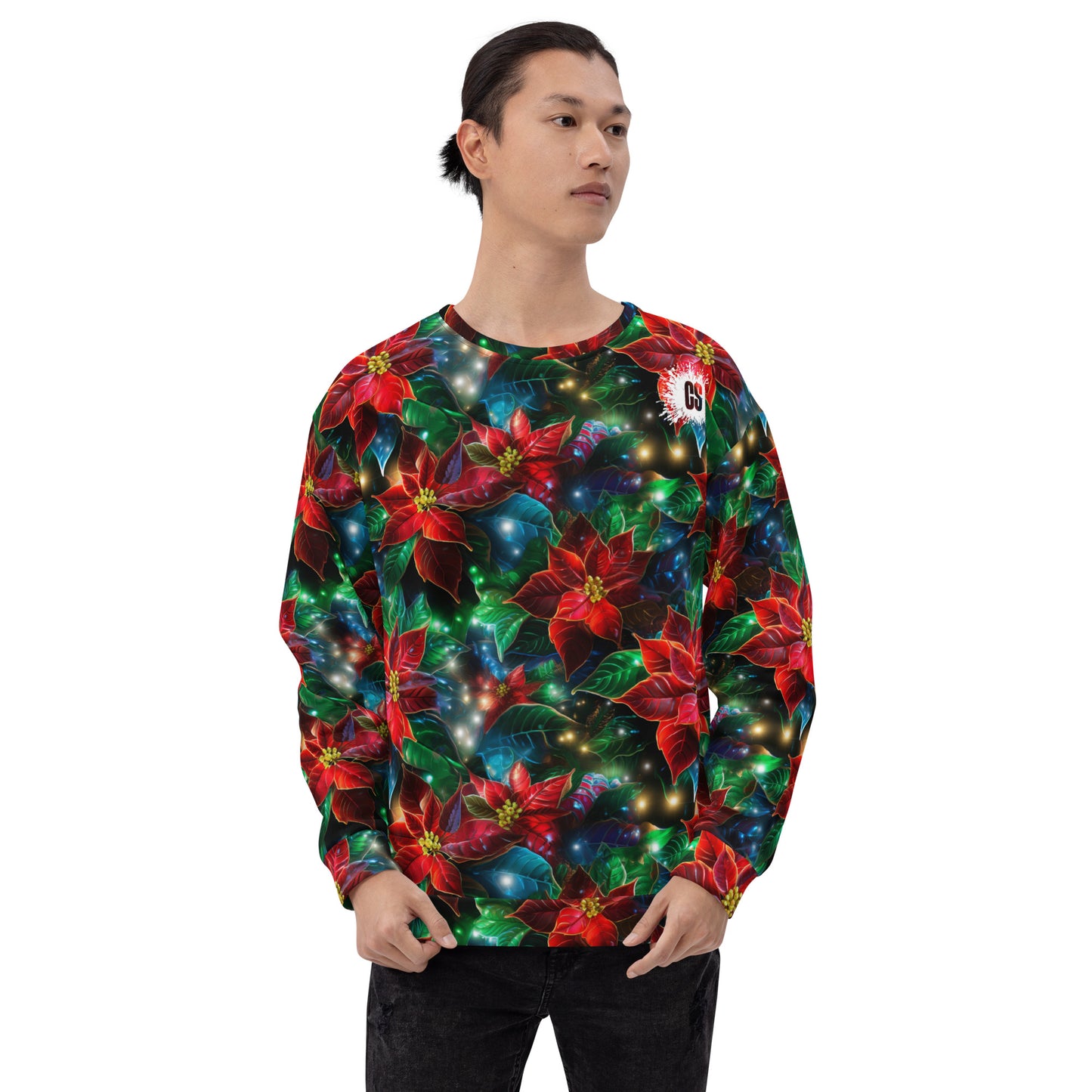 Christmas Lights & Mistletoe Unisex Sweatshirt