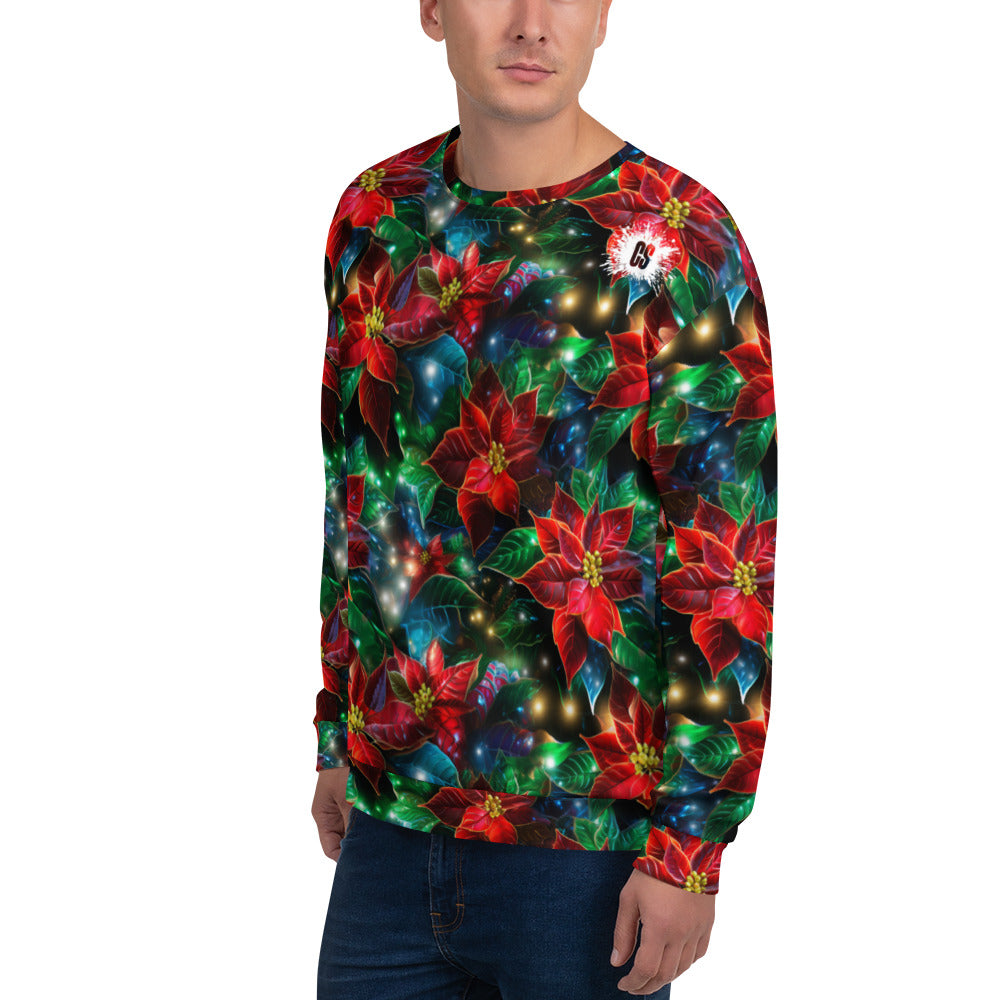 Christmas Lights & Mistletoe Unisex Sweatshirt