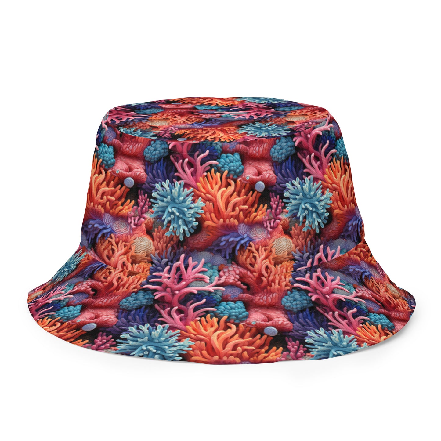 Coral Life Reversible bucket hat