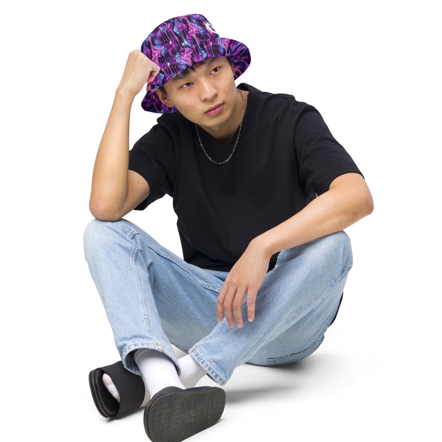 Grape Blob Reversible bucket hat