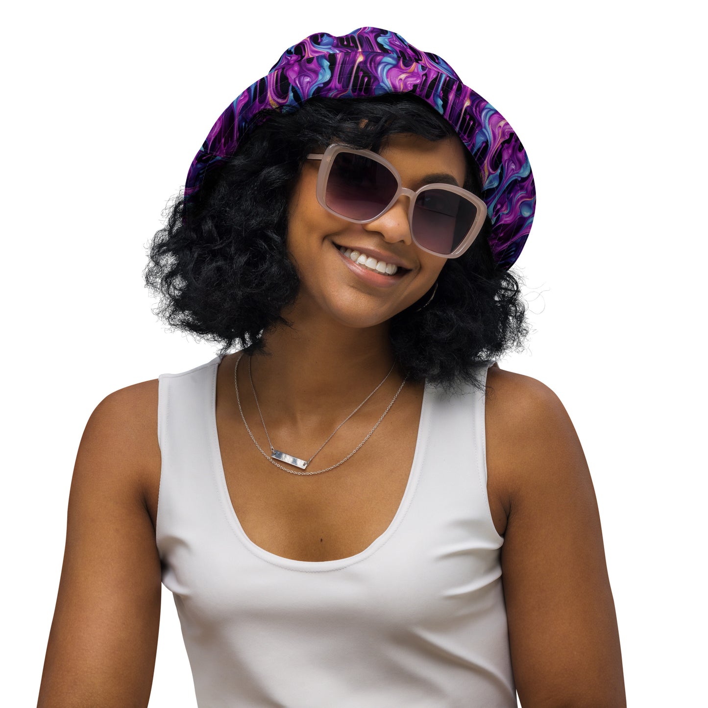 Grape Blob Reversible bucket hat