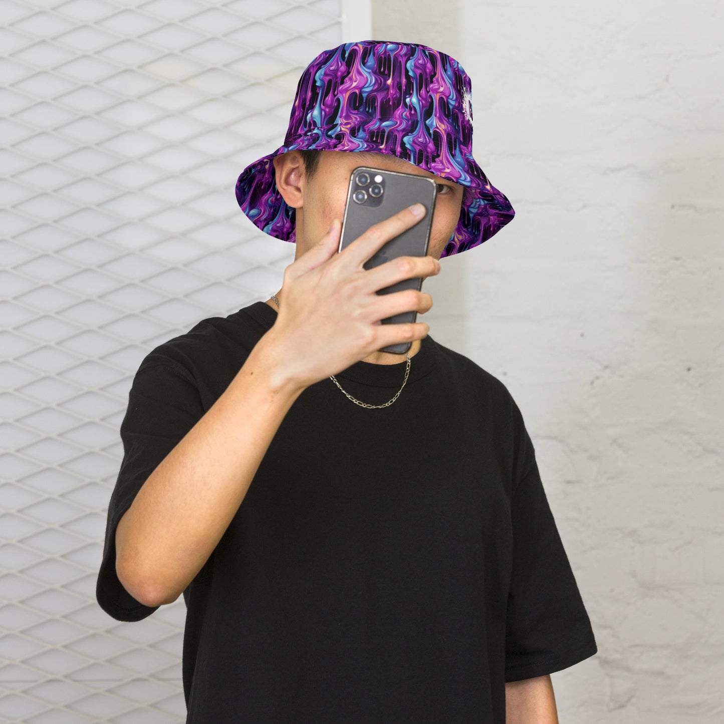 Grape Blob Reversible bucket hat