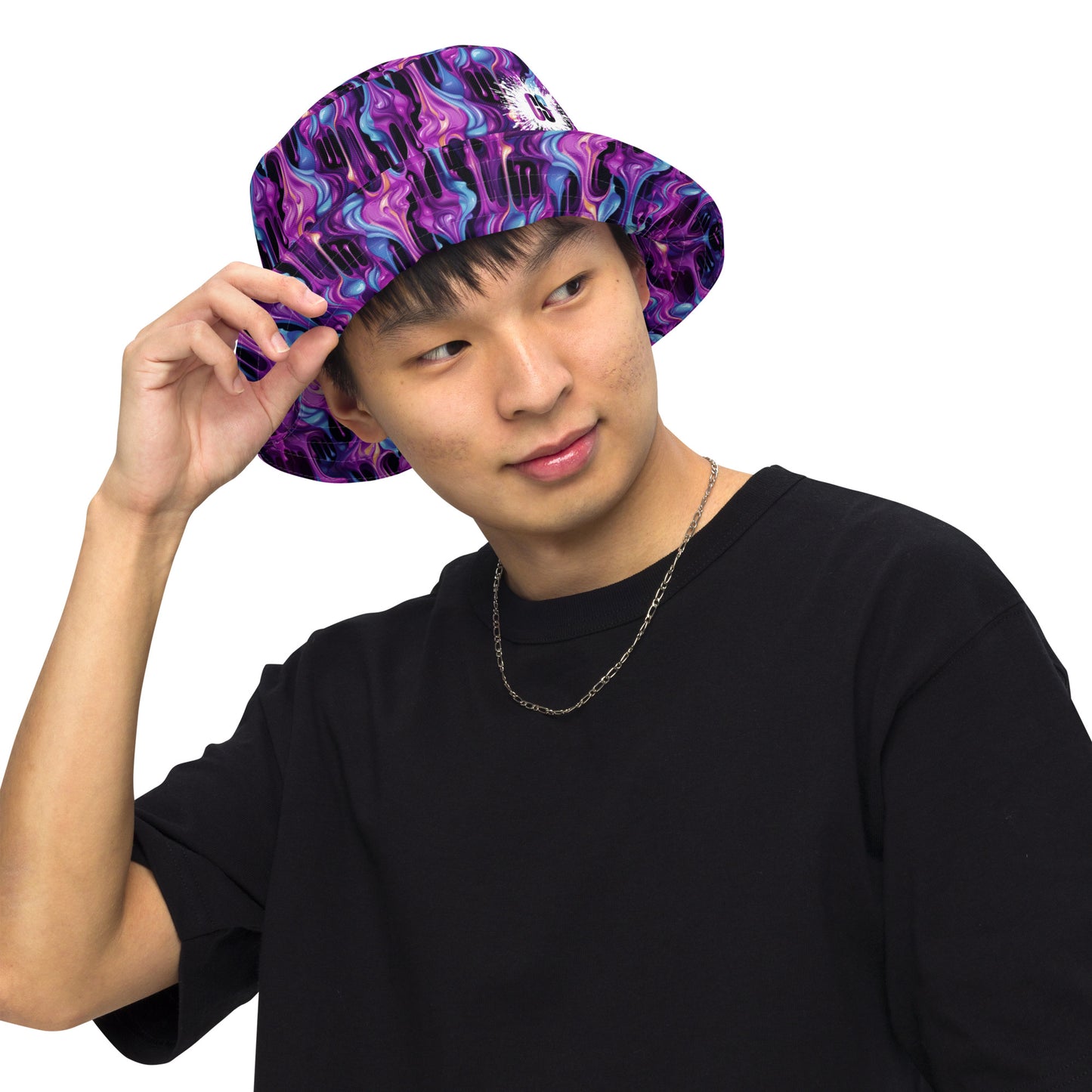 Grape Blob Reversible bucket hat