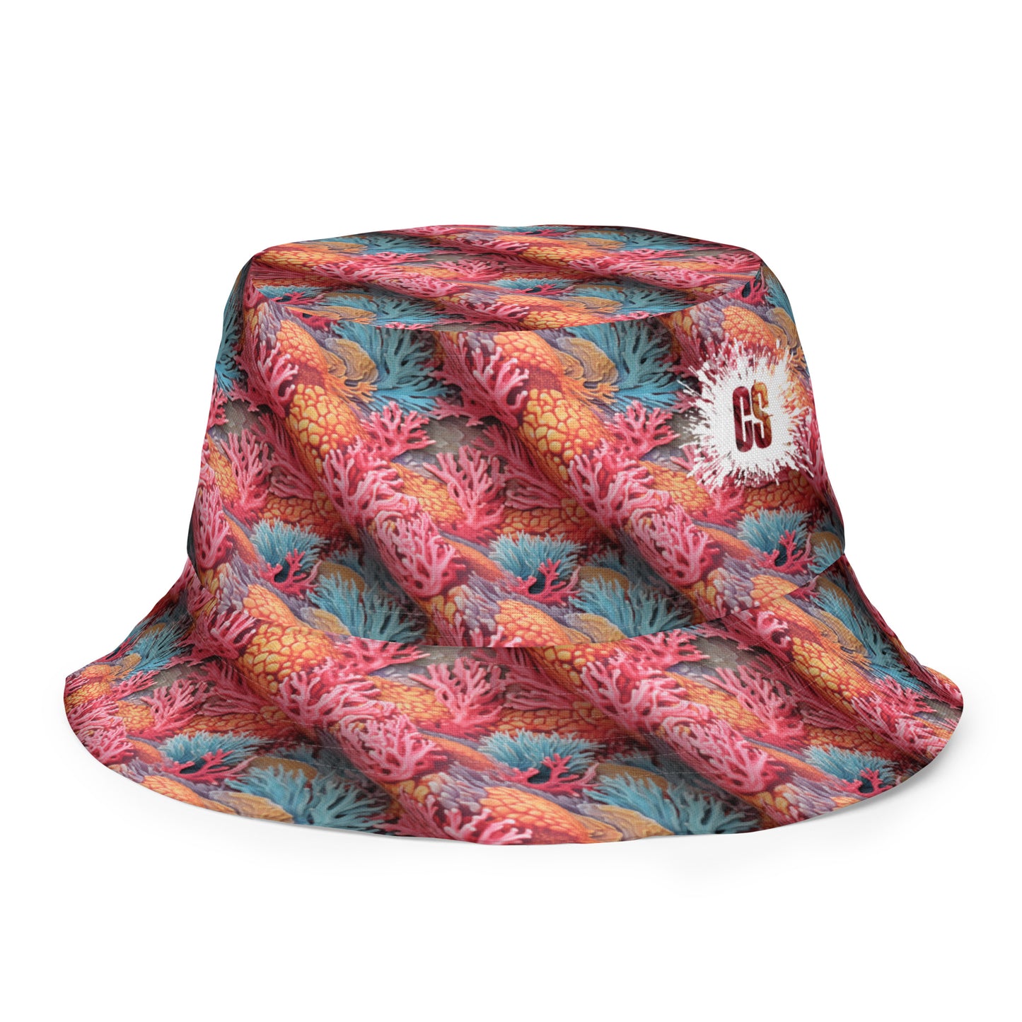 Coral Life Reversible bucket hat