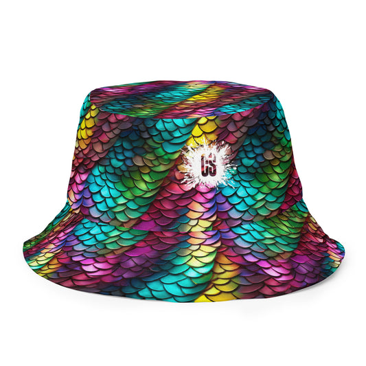 Metallic Reptile Reversible bucket hat