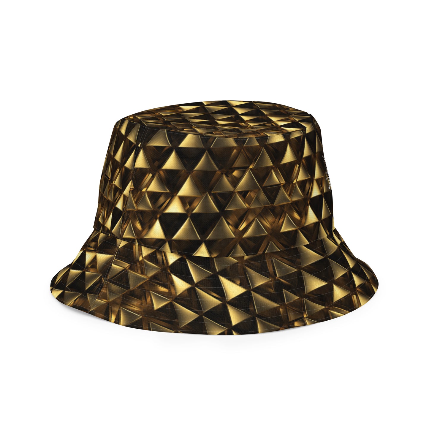 Gold & Black Pyramids Reversible bucket hat