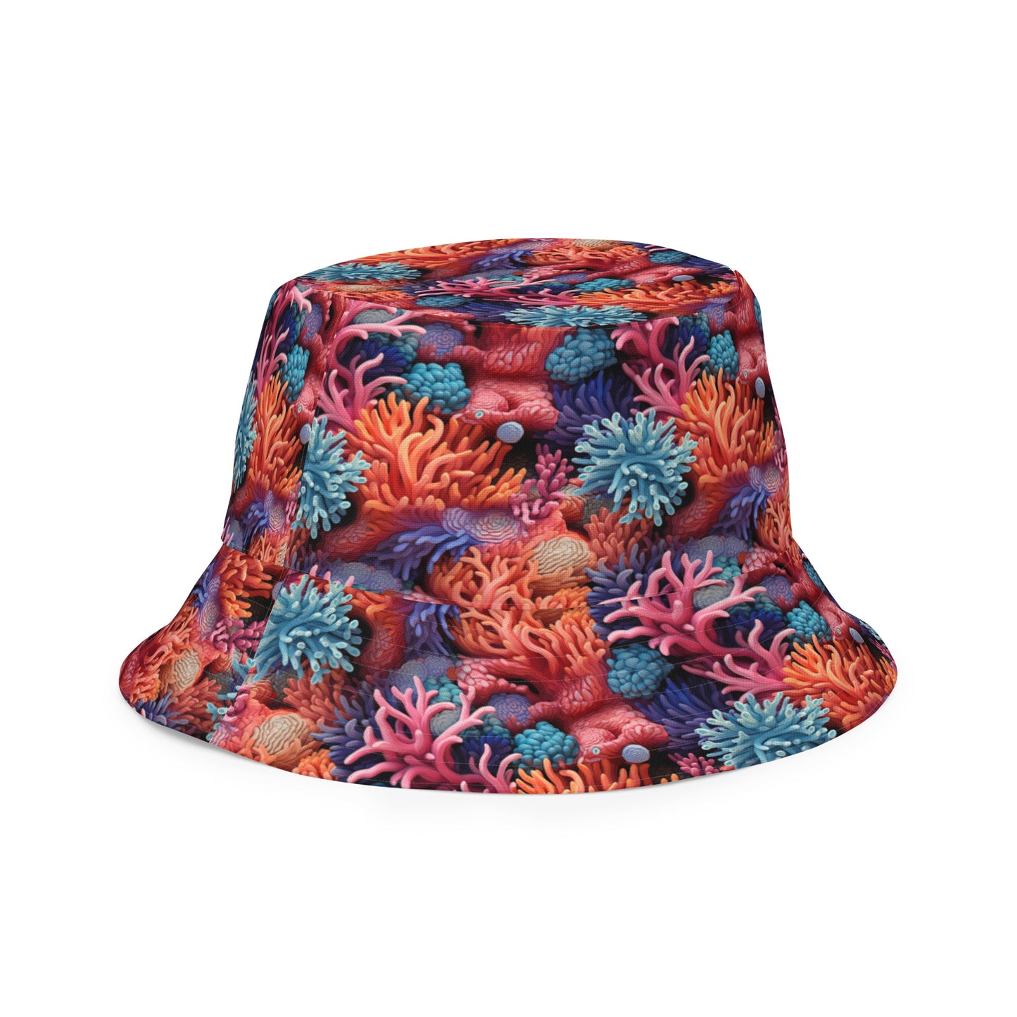 Coral Life Reversible bucket hat