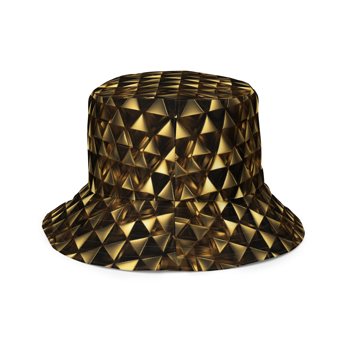 Gold & Black Pyramids Reversible bucket hat