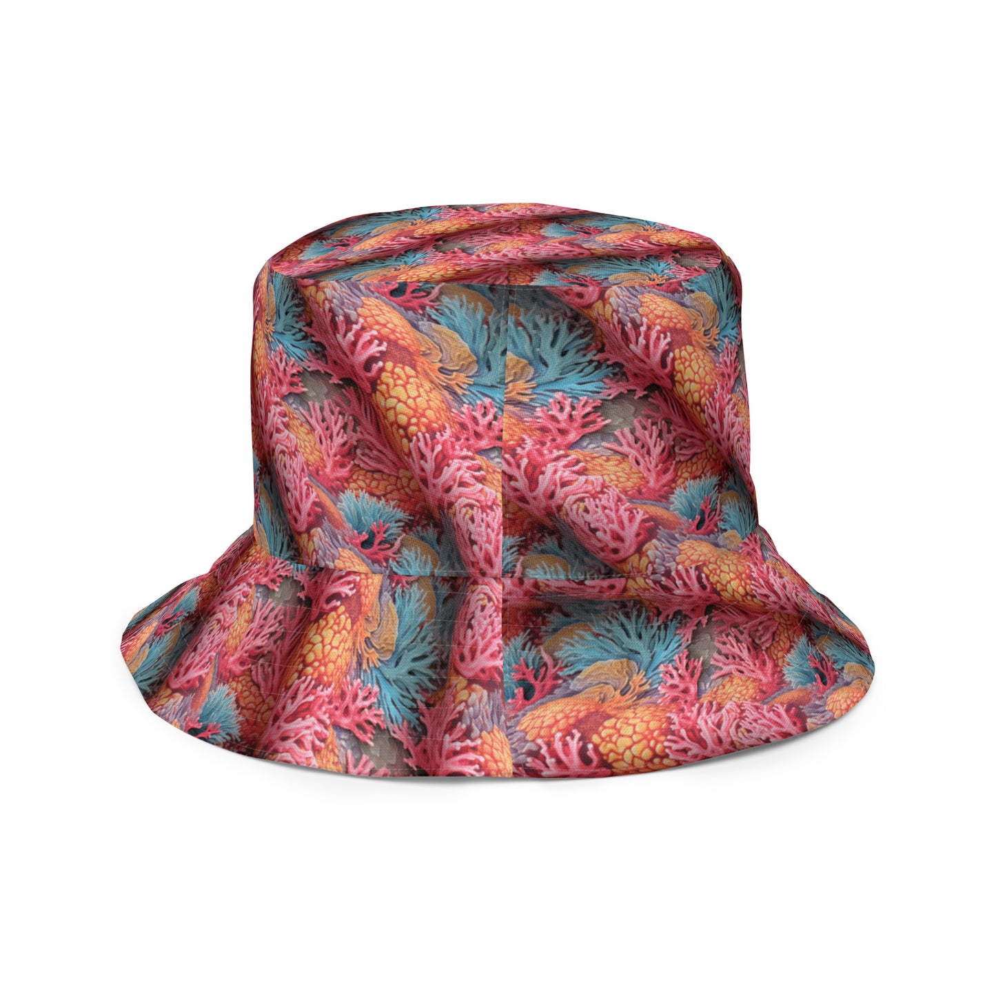 Coral Life Reversible bucket hat