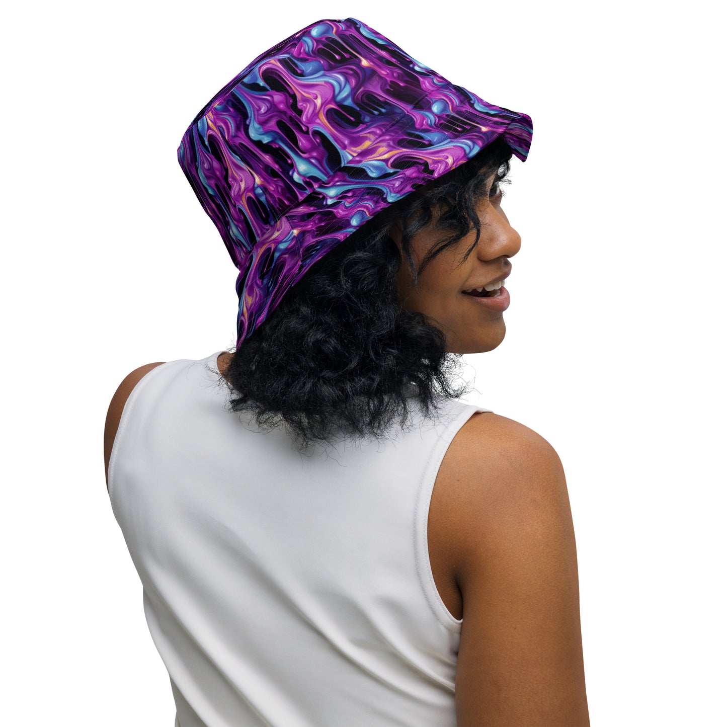 Grape Blob Reversible bucket hat