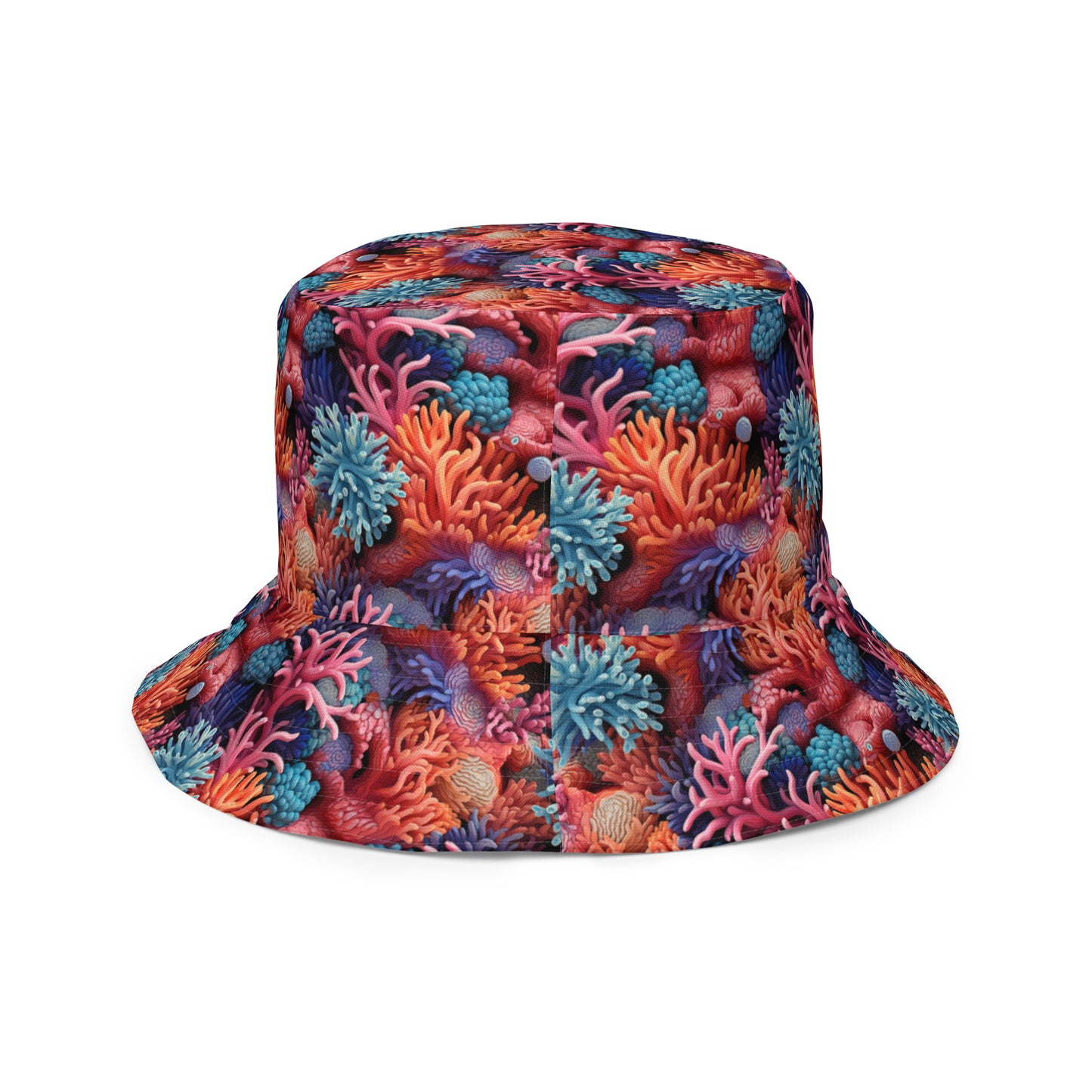 Coral Life Reversible bucket hat