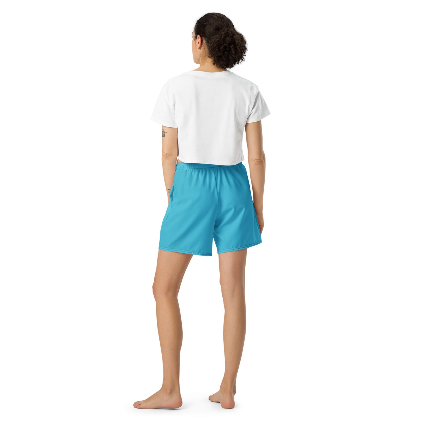 Blue Unisex Athletic Long Shorts