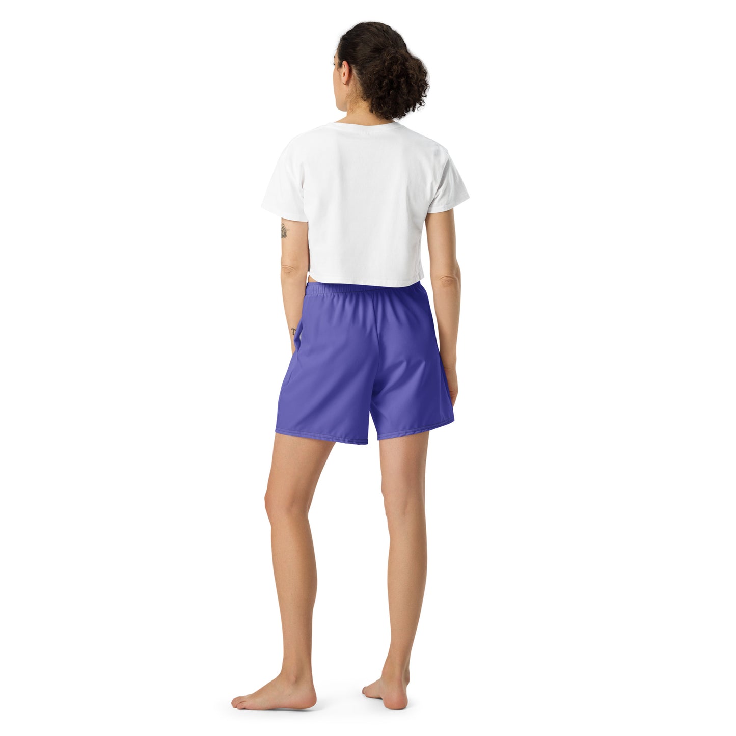 Purple Accent Unisex Athletic Long Shorts