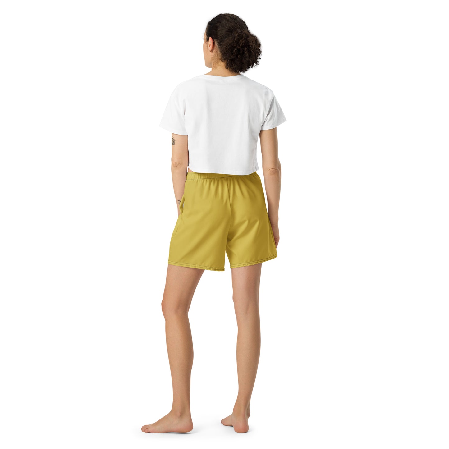 Old Gold Accent Unisex Athletic Long Shorts