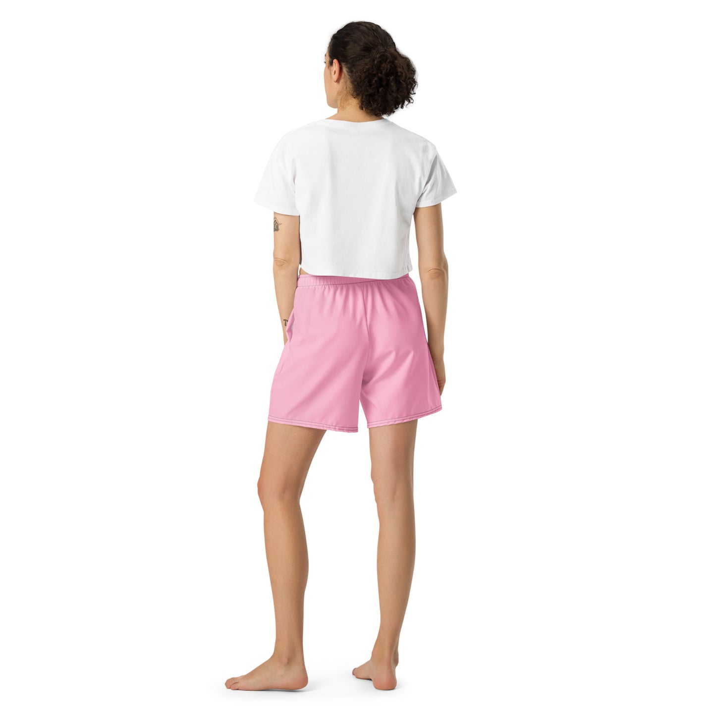 Light Pink Accent Unisex Athletic Long Shorts