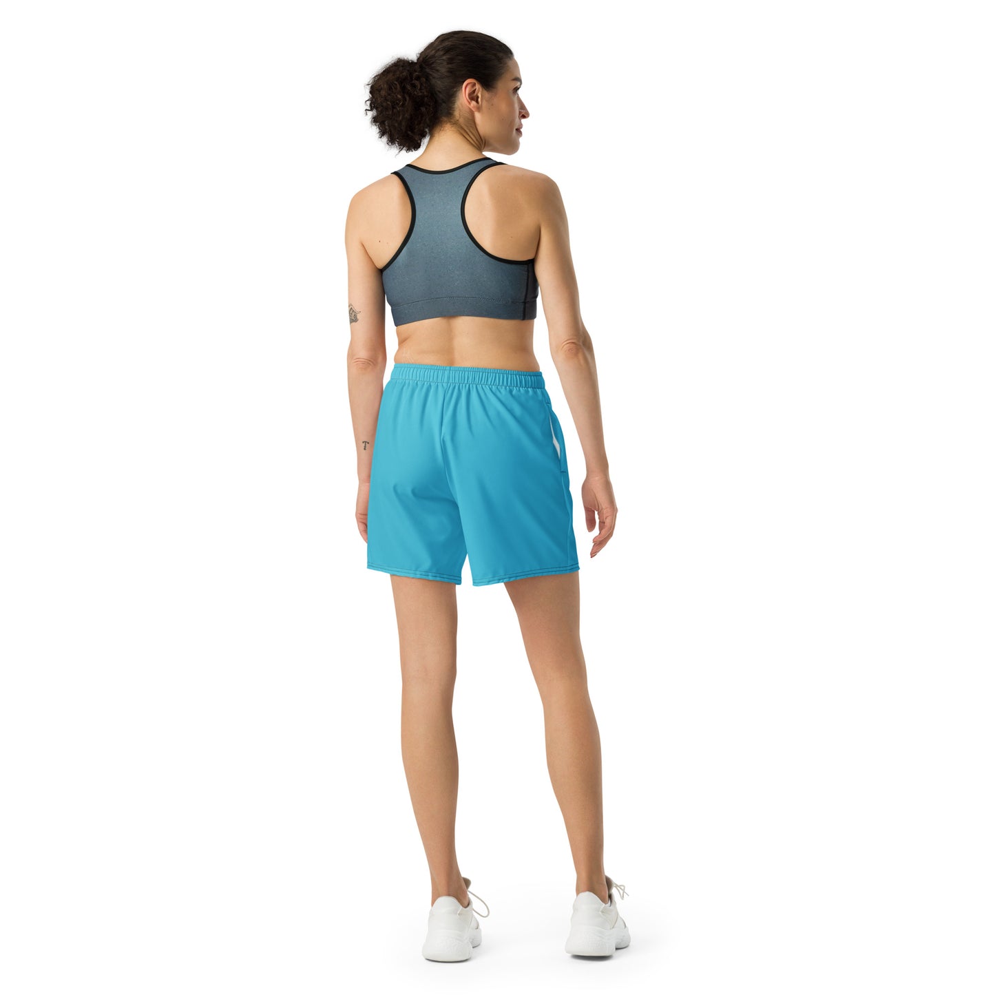 Blue Unisex Athletic Long Shorts