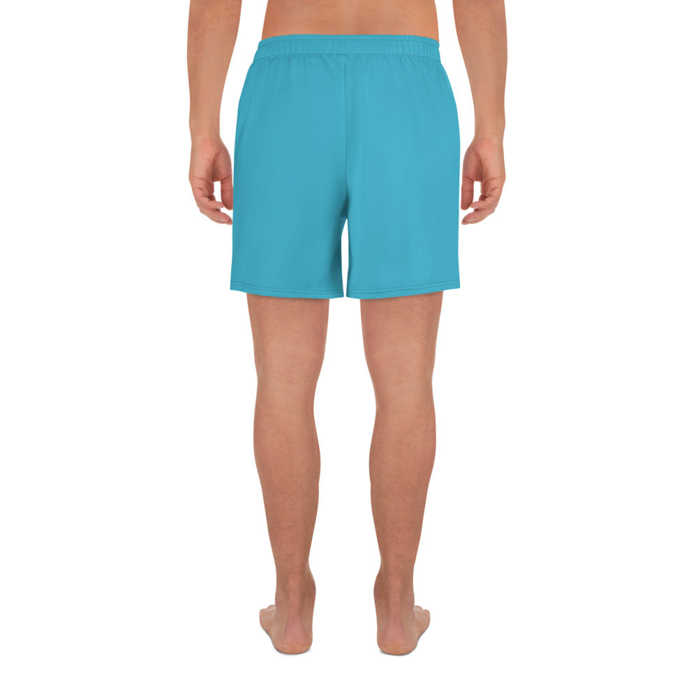 Blue Unisex Athletic Long Shorts