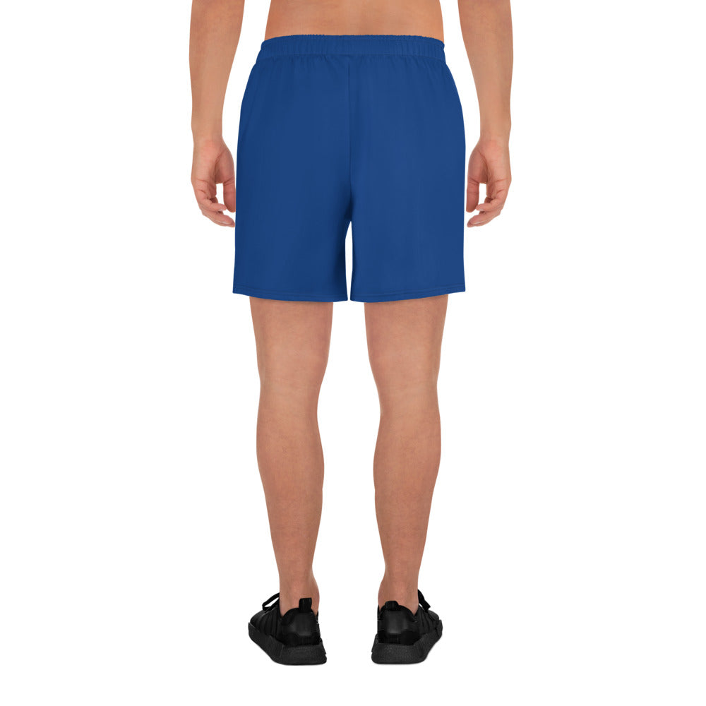 Dark Blue Accent Unisex Athletic Long Shorts