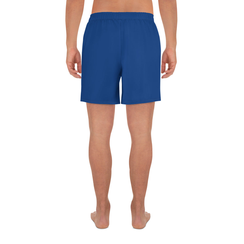 Dark Blue Accent Unisex Athletic Long Shorts